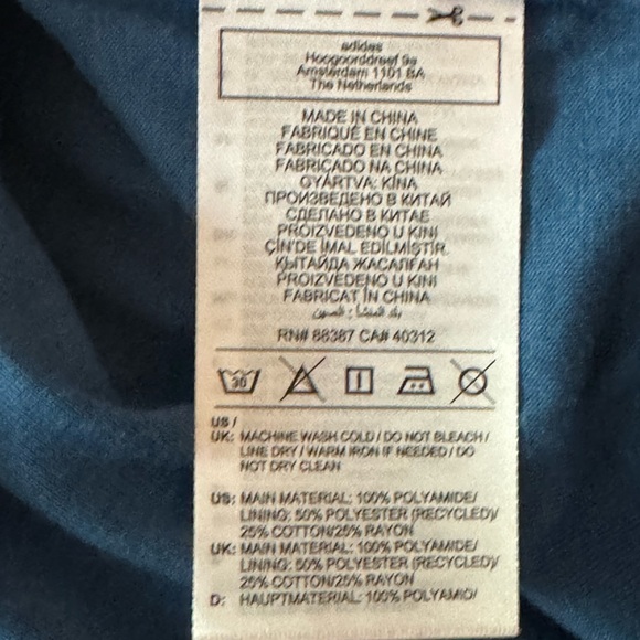 Mens Adidas  Jacket “ End Plastic Waste” Blue Version M As New Track Top - Picture 7 of 16